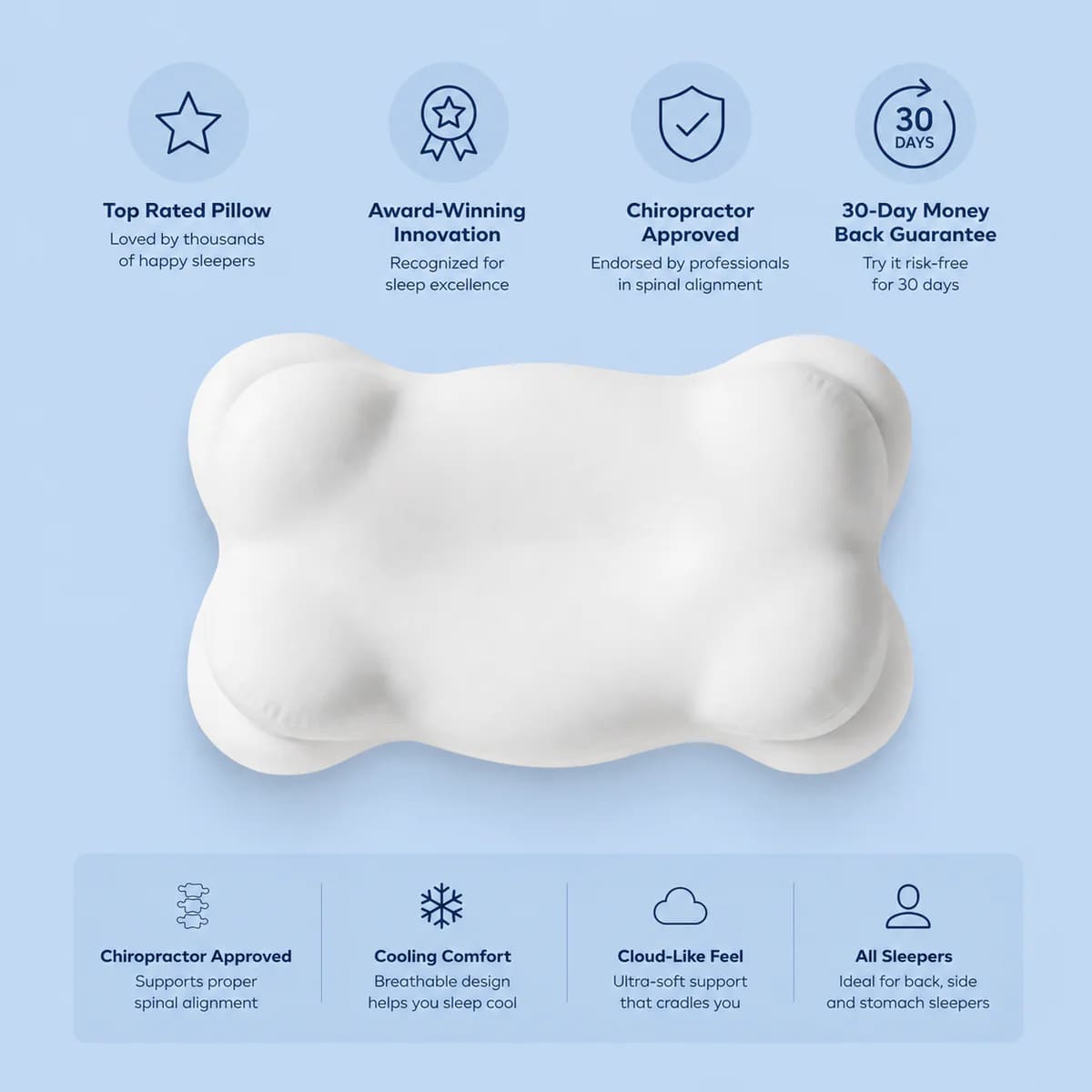 The ArcaAlign™ Cloud Pillow